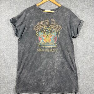 Caution To The Wind Shirt Womens Medium World Tour Wild Beauty Faux Vintage Y2K